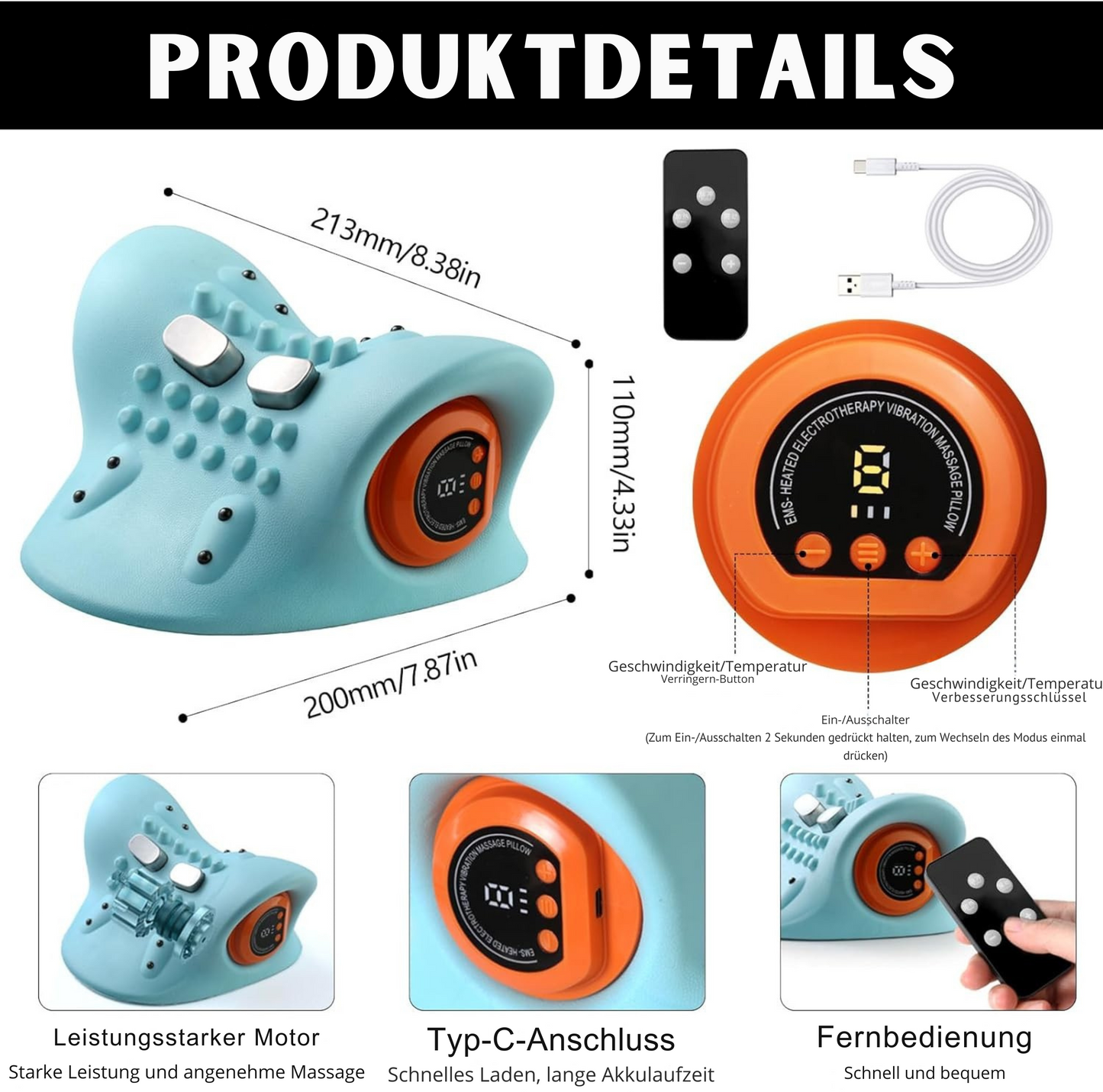 4-in-1 Nackenmassagegerät