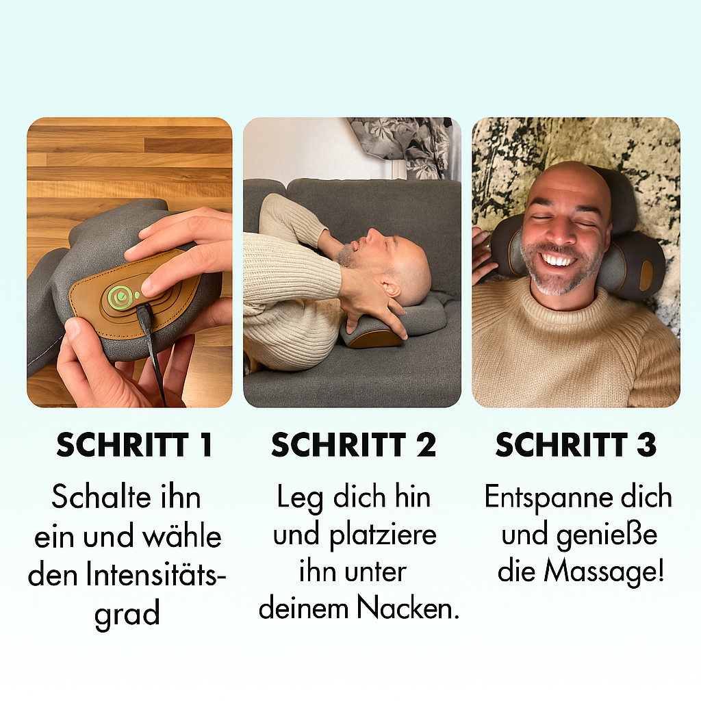 3-in-1- Nackenmassagekissen