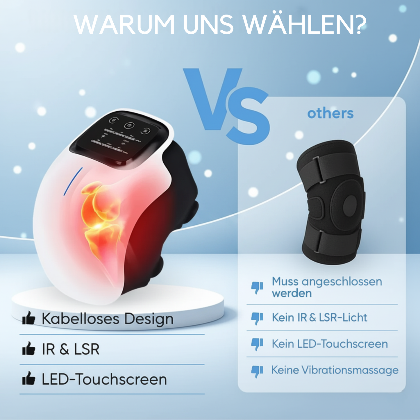 Intelligentes Knie-Massagegerät